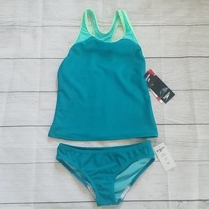Brand New Girls Speedo Two Piece Swimsuit